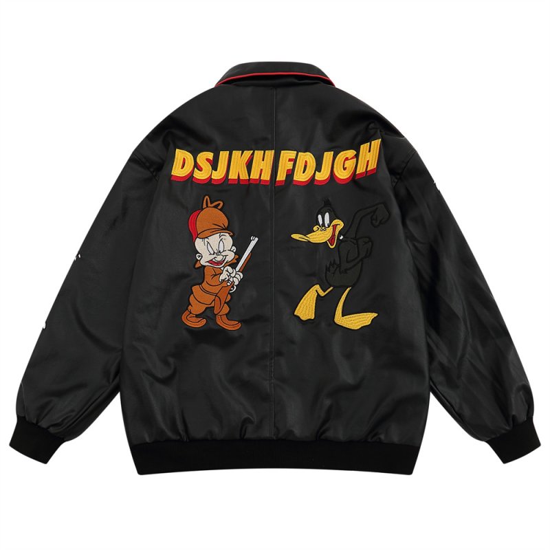 画像6: Bugs Bunny & Looney Tunes Friends Zip-up Jacket baseball uniform jacket blouson ユニセックス男女兼用 バックスバニー & ルーニーテューンズ 仲間 刺繍 スタジャン ジャケットブルゾン (6)