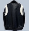 画像2: new fashion stitchingl eather baseball uniform jacket blouson　ユニセッ クス男女兼用ステッチレザージャケットスタジアムジャンパー スタジャン ジャケットブルゾン (2)