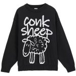 画像1: sheep print sweater　 男女兼用 ユニセックス羊シーププリントセーター プルオーバニット (1)