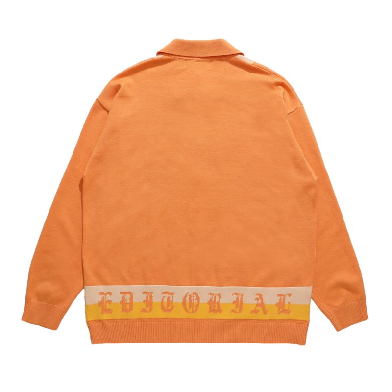 画像4: Star Braid & Back Baroque Logo Zipper Cardigan Sweater jacket blouson ユニセッ クス男女兼用スター編み込み&バックバロックロゴジッパーカーディガンセーター ジャケット (4)