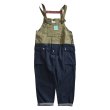 画像6: Unisex Color-blocking overalls denim jumpsuit Pants  ユニセックス 男女兼用 カラーブロッキング オーバーオール デニムジャンプスーツパンツ (6)