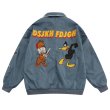 画像2: Bugs Bunny & Looney Tunes Friends Zip-up Jacket baseball uniform jacket blouson ユニセックス男女兼用 バックスバニー ＆ ルーニーテューンズ 仲間 刺繍 スタジャン ジャケットブルゾン (2)