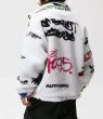 画像5: hip hop graphic zip up fleece jacket blouson  ユニセックス 男女兼用ヒップホップグラフィックジップアップフリース ジャケットブルゾンスタジアムジャンパー ジャケット  スタジャン (5)