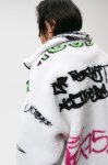 画像7: hip hop graphic zip up fleece jacket blouson  ユニセックス 男女兼用ヒップホップグラフィックジップアップフリース ジャケットブルゾンスタジアムジャンパー ジャケット  スタジャン (7)