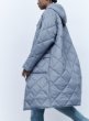 画像6: quilted hood long down coat Jacket　キルティングダウンフードロングコート ジャケット (6)