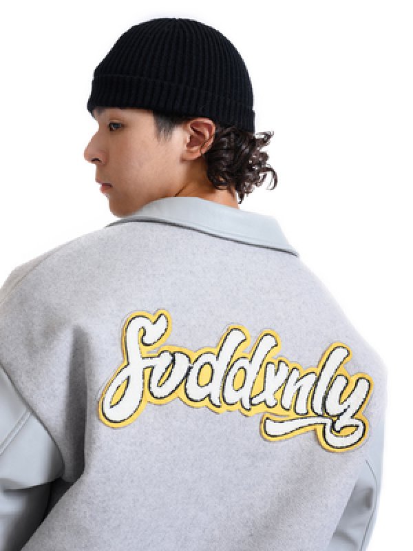 画像3: 22 AW  SVDDXNLY Dobermann dog baseball uniform jacket varsity letterman jacket Stadium jumper ユニセックス 男女兼用 エイサップ・ロッキー ドーベルマン  ドッグ ユニフォームスタジアムジャンパー ジャケット ブルゾン スタジャン (3)