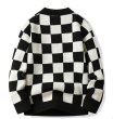 画像3: kaws bear x checkered damier sweater　 男女兼用 ユニセックスカウズベア×ダミエチェックセーター プルオーバニット (3)