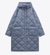 画像9: quilted hood long down coat Jacket　キルティングダウンフードロングコート ジャケット (9)