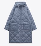 画像9: quilted hood long down coat Jacket　キルティングダウンフードロングコート ジャケット (9)