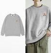 画像9: One point bear round neck sweatshirt　 ユニセックス 男女兼用 ワンポイントクマウェット トレーナー  (9)