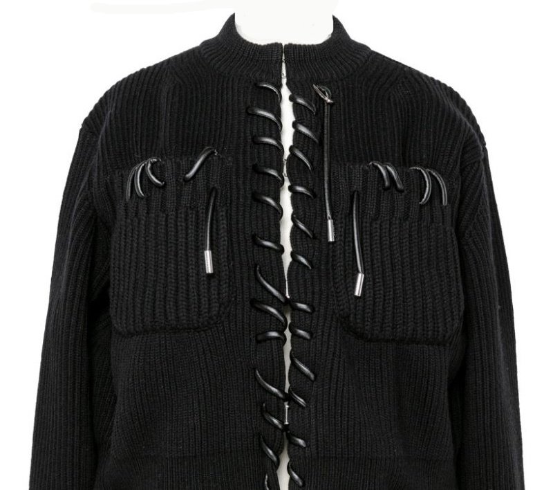 画像3: rope round neck waist sweater　ロープ丸首ラウンドネックセーター カーディガン ニット (3)