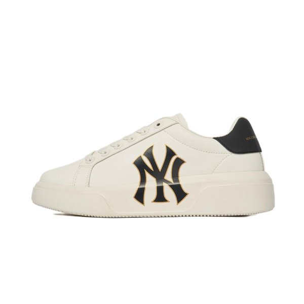 画像1: 22 MLB NY New York Yankees Chunky Classic Heel Sneaker ユニセックス NY ニューヨークヤンキース 厚底 ベースボール ロゴ スニーカー クラッシック (1)