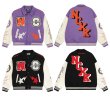 画像5: NCXK logo embroidery baseball uniform jacket blouson　ユニセッ クス男女兼用NCXK＆アルファベットロゴ刺繍ジャケットスタジアムジャンパー スタジャン ジャケットブルゾン (5)