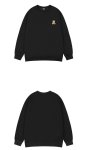 画像8: One point bear round neck sweatshirt　 ユニセックス 男女兼用 ワンポイントクマウェット トレーナー  (8)