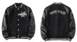 画像3: Panda baseball New York logo embroidery jacket embroidery baseball uniform jacket blouson　ユニセッ クス男女兼用パンダ野球ニューヨークロゴ刺繍ジャケットスタジアムジャンパー スタジャン ジャケットブルゾン (3)