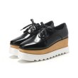 画像10: Women's Leather platform lace-up Star Elyse shoes  本革 プラットフォーム 厚底 レースアップ エリスシューズ　スニーカー スリッポン 星 スター (10)