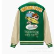 画像1: surfer embroidery jacket embroidery baseball uniform jacket blouson　ユニセッ クス男女兼用サーファー刺繍ジャケットスタジアムジャンパー スタジャン ジャケットブルゾン (1)