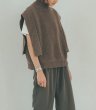 画像3: high neck design vest sweater　ハイネックデザインベストセーター  ニット (3)