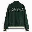 画像2: patchwork stitching bomber jacket embroidery baseball uniform jacket blouson　ユニセッ クス男女兼用パッチワーク ステッチ刺繍ジャケットスタジアムジャンパー スタジャン ジャケットブルゾン (2)