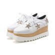 画像6: Women's Leather platform lace-up Star Elyse shoes  即納本革 プラットフォーム 厚底 レースアップ エリスシューズ　スニーカー スリッポン 星 スター (6)