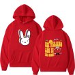 画像10: bad bunny hoodie sweater  ユニセックス 男女兼用 バッドラビット ウサギプリント フーディスウェットパーカー (10)