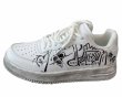 画像1:  graffiti design board Leather Lace-up Sneakers ユニセック男女兼用 グラフィック落書きレザー  スニーカー 運動靴 (1)