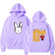 画像14: bad bunny hoodie sweater  ユニセックス 男女兼用 バッドラビット ウサギプリント フーディスウェットパーカー (14)
