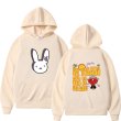 画像12: bad bunny hoodie sweater  ユニセックス 男女兼用 バッドラビット ウサギプリント フーディスウェットパーカー (12)