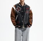 画像5: stag beetle embroidery leather jacket embroidery baseball uniform jacket blouson　ユニセッ クス男女兼用ビートルクワガタ刺繍ジャケットスタジアムジャンパー スタジャン ジャケットブルゾン (5)