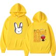 画像15: bad bunny hoodie sweater  ユニセックス 男女兼用 バッドラビット ウサギプリント フーディスウェットパーカー (15)