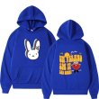 画像7: bad bunny hoodie sweater  ユニセックス 男女兼用 バッドラビット ウサギプリント フーディスウェットパーカー (7)