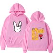 画像13: bad bunny hoodie sweater  ユニセックス 男女兼用 バッドラビット ウサギプリント フーディスウェットパーカー (13)