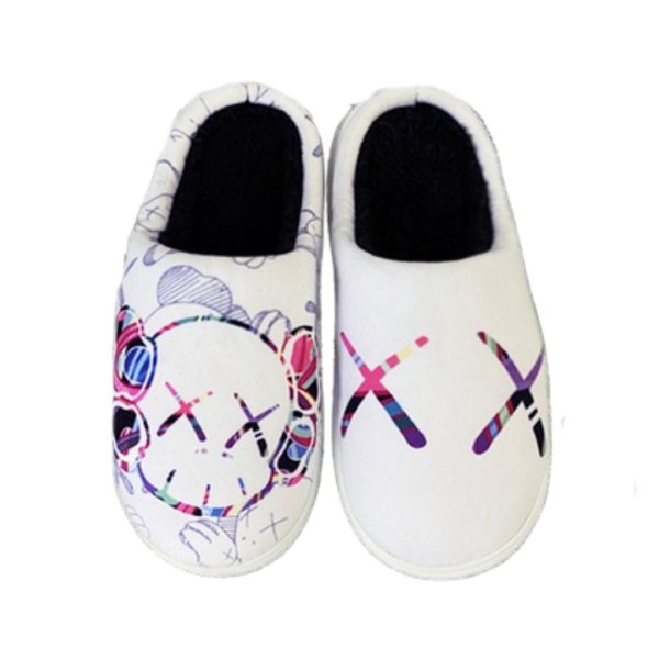 画像1: Men's kaws rainbow logo flip flops soft bottom sandals slippers Half Sneakers sliponプラットフォーム フリップフロップ カウズ ハーフスニーカー スリッポン サンダル　ユニセックス男女兼用　 (1)