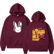 画像11: bad bunny hoodie sweater  ユニセックス 男女兼用 バッドラビット ウサギプリント フーディスウェットパーカー (11)