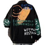 画像1: Smile & Graphic Paint Oversize denim G jacket jumper ユニセックス 男女兼用 オーバーサイズ スマイル＆グラフィックペイント Gジャンスジャケット ブルゾン スタジャン (1)