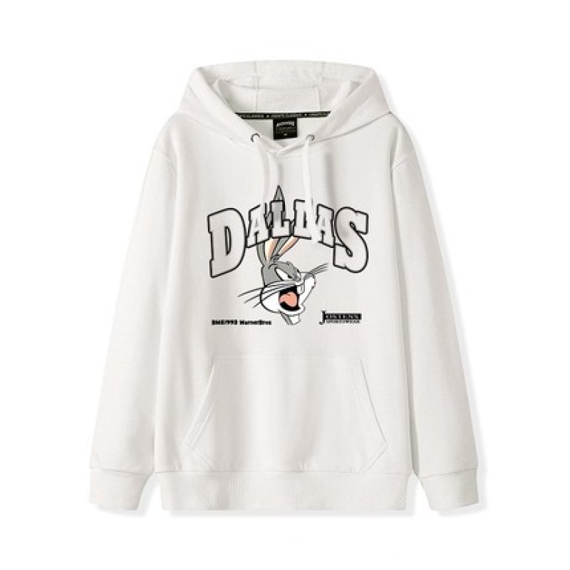 画像1: Unisex DALLAS Bugs Bunny Print Hoodiesweater Pullover　 ユニセックス 男女兼用バックスバニープリントフーディー パーカー (1)