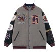 画像2: HEYNELLY heavyweight woolen embroidery baseball uniform jacket blouson　ユニセッ クス男女兼用HEYNELLYヴィンテー刺繍ジジャケットスタジアムジャンパー スタジャン ジャケットブルゾン (2)