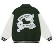 画像2: pigeon embroidery embroidery baseball uniform jacket blouson　ユニセッ クス男女兼用ピジョン鳩刺繍ジャケットスタジアムジャンパー スタジャン ジャケットブルゾン (2)