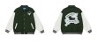 画像8: pigeon embroidery embroidery baseball uniform jacket blouson　ユニセッ クス男女兼用ピジョン鳩刺繍ジャケットスタジアムジャンパー スタジャン ジャケットブルゾン (8)