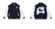 画像10: pigeon embroidery embroidery baseball uniform jacket blouson　ユニセッ クス男女兼用ピジョン鳩刺繍ジャケットスタジアムジャンパー スタジャン ジャケットブルゾン (10)