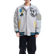 画像3: SVDDXNLY dog embroidery baseball uniform jacket blouson　ユニセッ クス男女兼用ドッグ犬刺繍ジャケットスタジアムジャンパー スタジャン ジャケットブルゾンバイカージャケット (3)