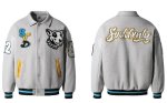 画像9: SVDDXNLY dog embroidery baseball uniform jacket blouson　ユニセッ クス男女兼用ドッグ犬刺繍ジャケットスタジアムジャンパー スタジャン ジャケットブルゾンバイカージャケット (9)
