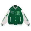 画像3: big flower embroidery baseball uniform jacket blouson　ユニセッ クス男女兼用ビッグフラワー刺繍ジャケットスタジアムジャンパー スタジャン ジャケットブルゾンバイカージャケット (3)