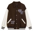 画像3: 27 logo embroidery baseball uniform jacket blouson　ユニセッ クス男女兼用27ロアルファベット刺繍ジャケットスタジアムジャンパー スタジャン ジャケットブルゾンバイカージャケット (3)