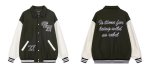 画像5: 27 logo embroidery baseball uniform jacket blouson　ユニセッ クス男女兼用27ロアルファベット刺繍ジャケットスタジアムジャンパー スタジャン ジャケットブルゾンバイカージャケット (5)