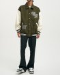 画像8: 27 logo embroidery baseball uniform jacket blouson　ユニセッ クス男女兼用27ロアルファベット刺繍ジャケットスタジアムジャンパー スタジャン ジャケットブルゾンバイカージャケット (8)