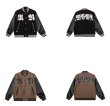 画像11: Pigeon & Alphabet Logo Embroidered high neck zip up baseball uniform jacket blouson　ユニセッ クス男女兼用ピジョン＆アルファベットロゴ刺繍 ハイネックジップアップ刺繍ジャケットスタジアムジャンパー スタジャン ジャケットブルゾンバイカージャケット (11)