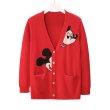 画像3: Mickey mouse long sleeve Knit Sweater Cardigan Jacket ミッキーマウス ニット カーディガン (3)