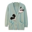 画像2: Mickey mouse long sleeve Knit Sweater Cardigan Jacket ミッキーマウス ニット カーディガン (2)