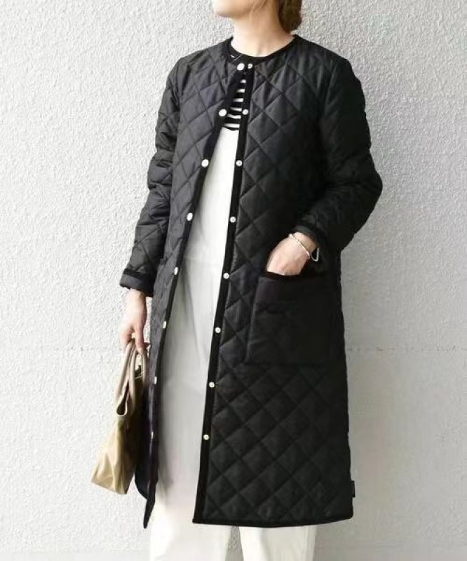 画像4:  Padded down quilted long coat　 中綿ダウンキルティングロングコートジャケット  (4)